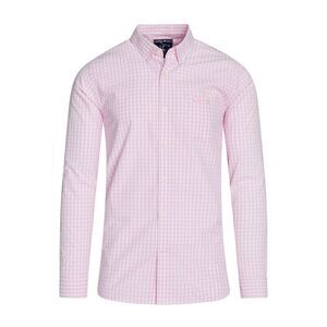 Raging Bull Mens Gingham Classic Long-Sleeved Shirt / Pink
